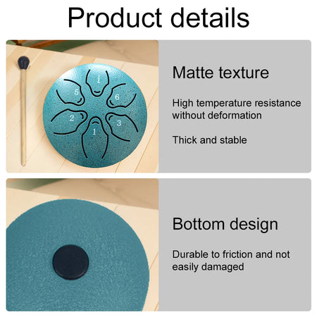 Steel Tongue Drum Hand Pan 3 Inch 6 Notes &ndash; Compact