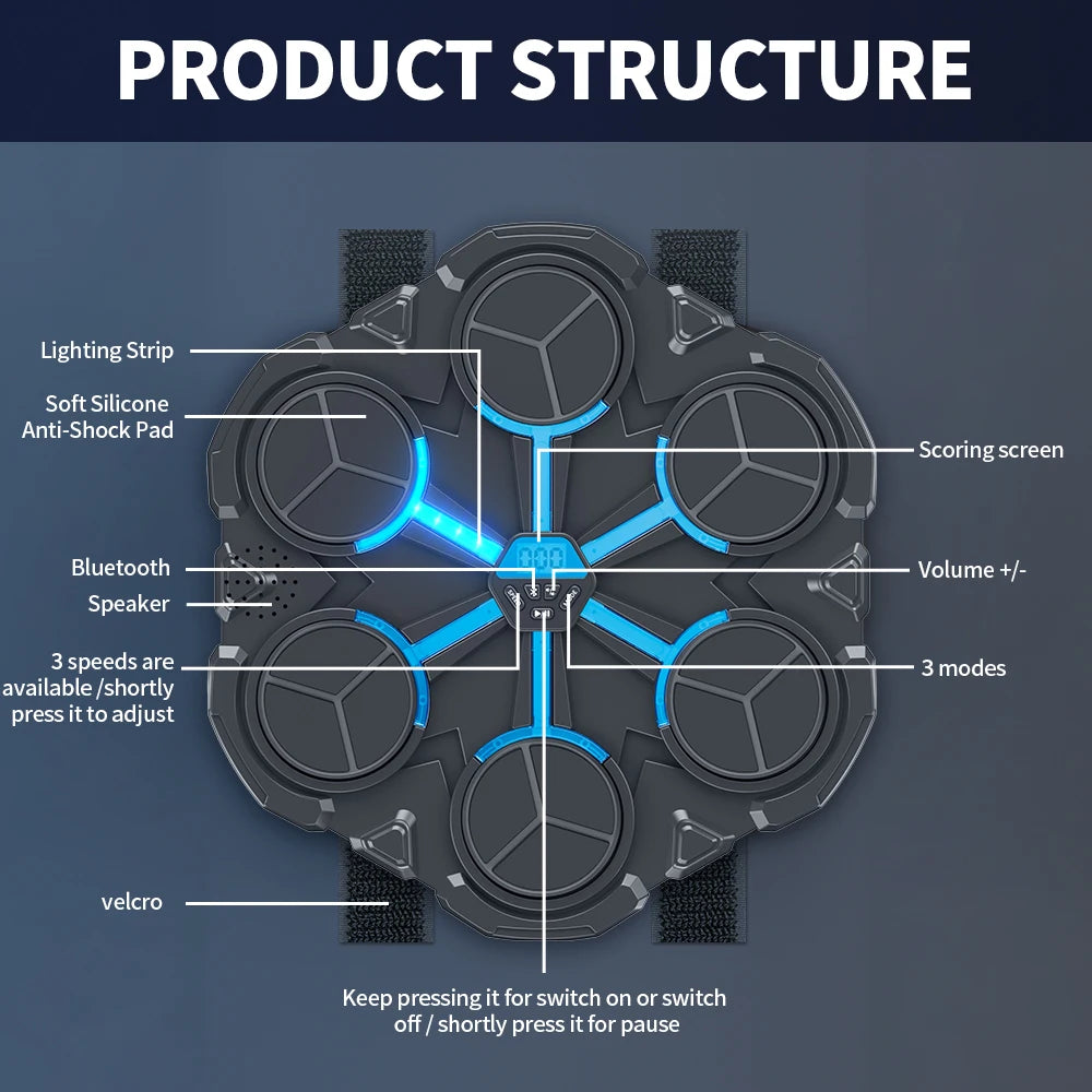 YH-6-3670 - Bluetooth Music Boxing Trainer for Home Fitness