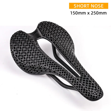 ONIRII 3D Printed Carbon Fibre Bike Saddle &ndash; Comfort &amp; Breathability for Road &amp; MTB Short nose