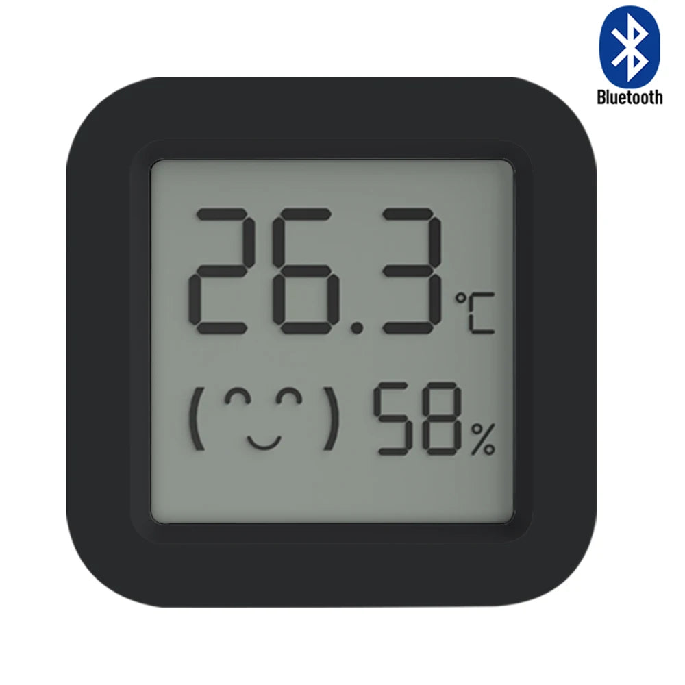 Tuya Smart Bluetooth Hygrometer Thermometer with LCD Display Black