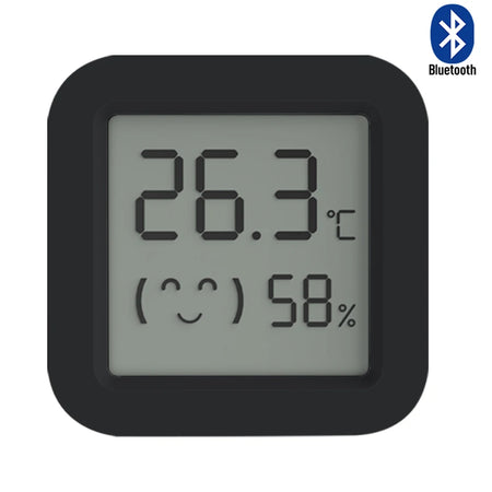 Tuya Smart Bluetooth Hygrometer Thermometer with LCD Display Black