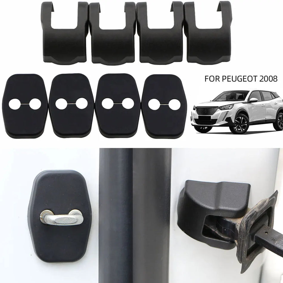Κάλυμμα Κλειδώματος Πόρτας Peugeot 2008 Προστατευτικό ABS, Σετ 4 Τεμαχίων, 2019-2023