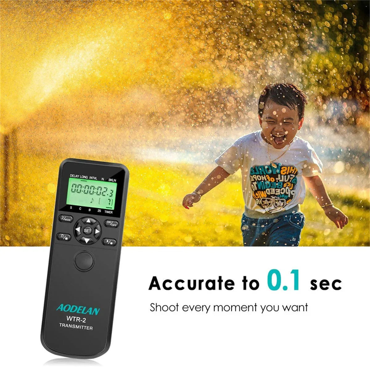 AODELAN Wireless Remote Timer &amp; Trigger for Canon, Nikon, Sony