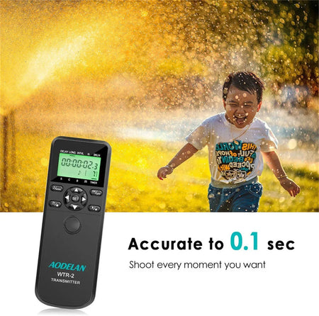 AODELAN Wireless Remote Timer &amp; Trigger for Canon, Nikon, Sony