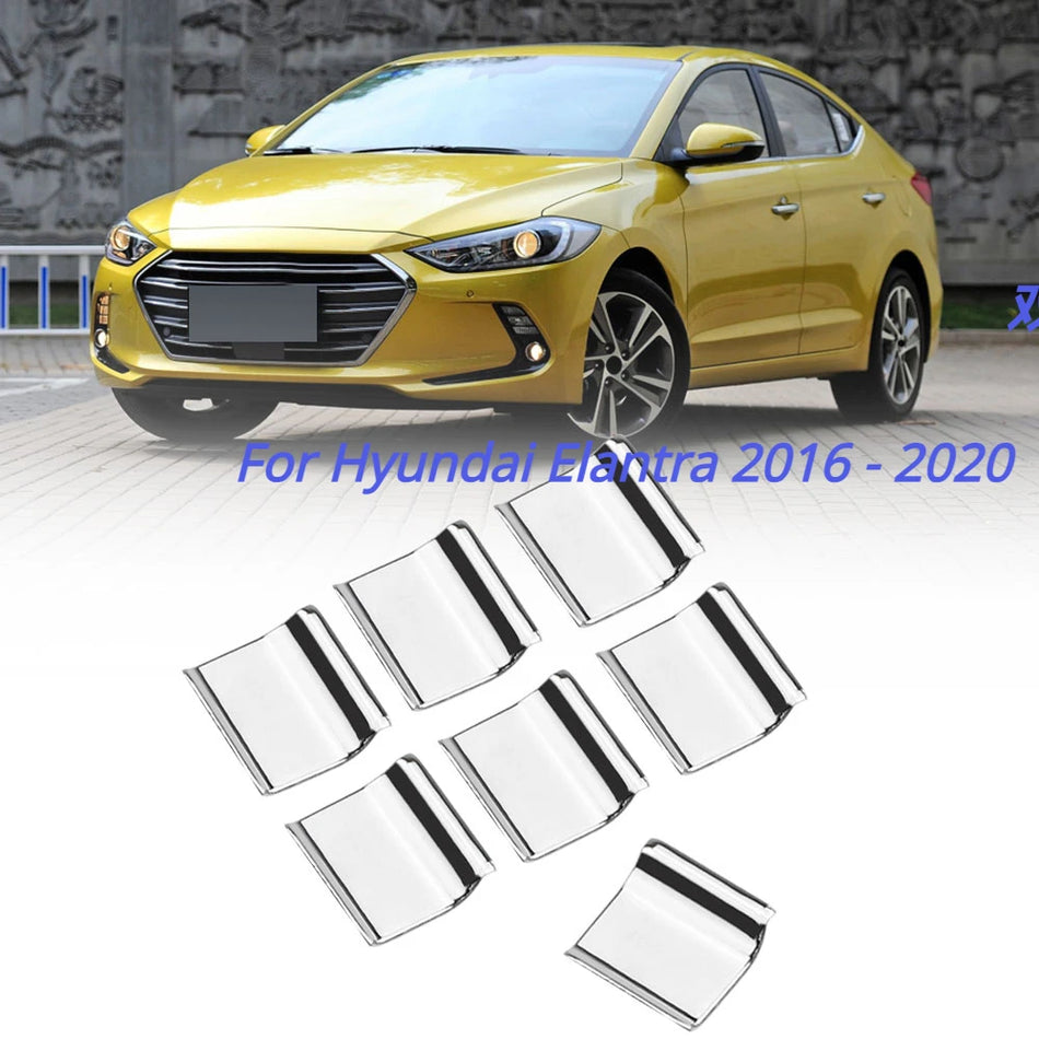 Kryty tlačítek okna 7 kusů pro Hyundai Elantra 2016-2020 ABS chrom interiérová úprava