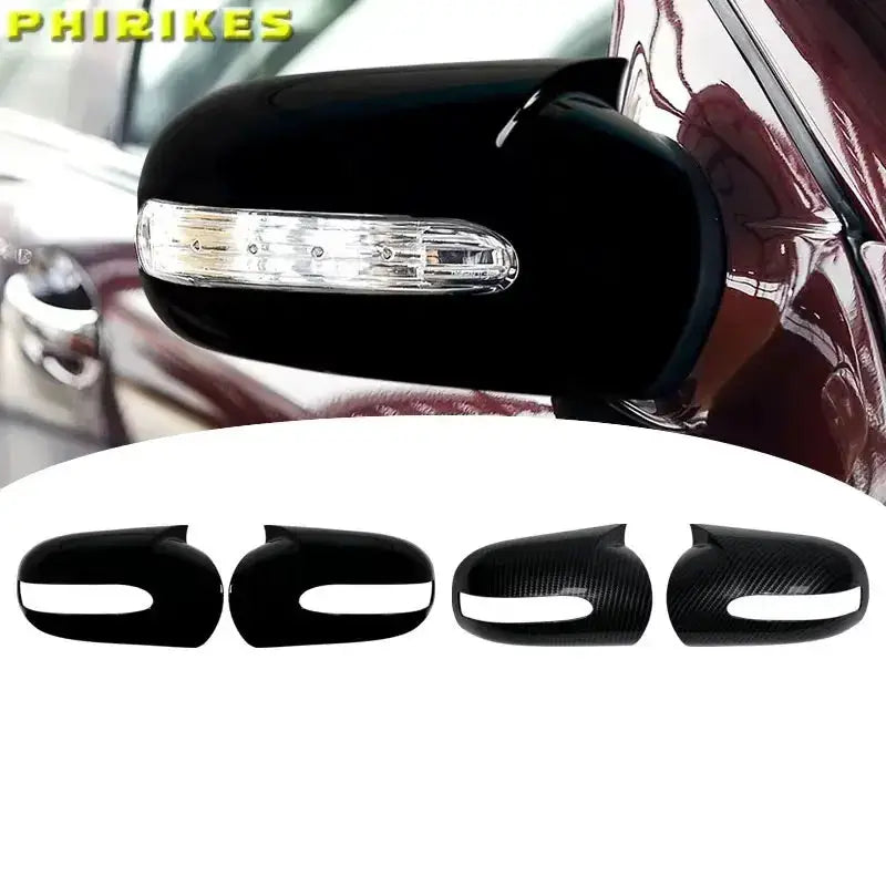 Carbon Black Side Rearview Mirror Cover Caps For Mercedes-Benz E,C-Class W211 W203 2001-2007 Mirror Shell LHD by InterCyprus Trading Ltd