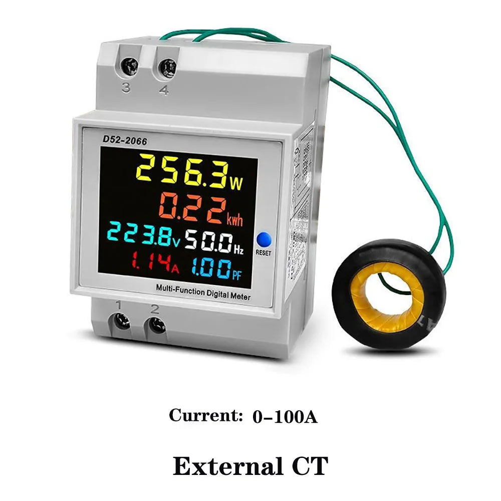 6IN1 Din Rail AC Monitor &ndash; Multi-Voltage Energy Monitoring External CT / AC40V-300V