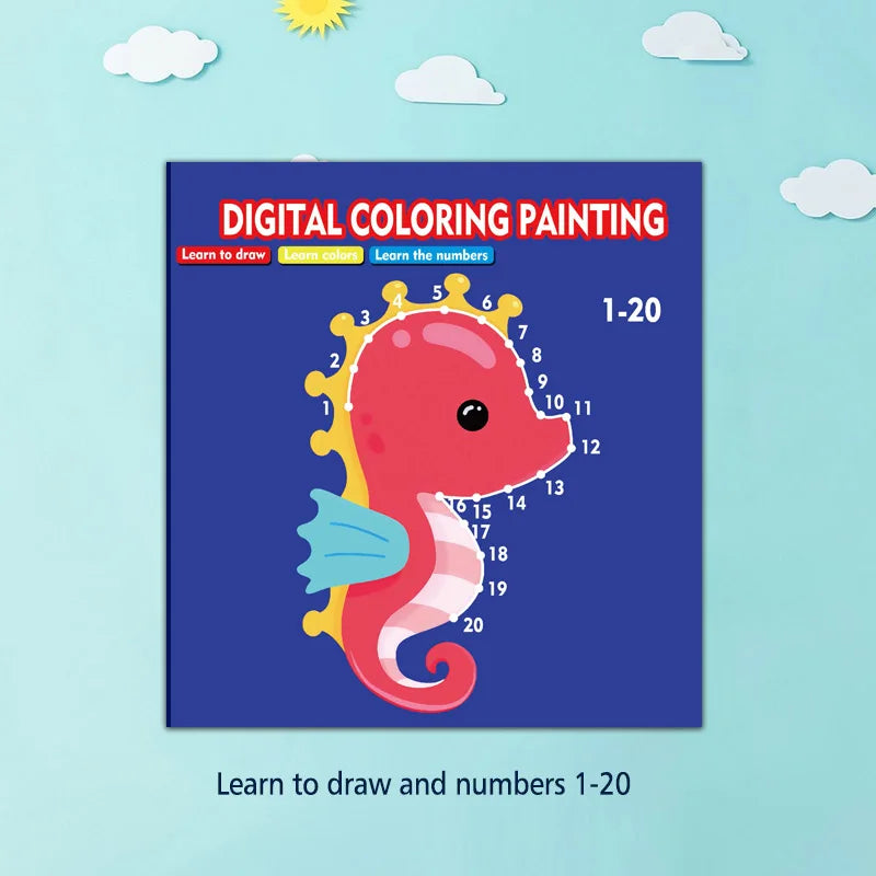Line Drawing Doodle Books for Kids Num1-20