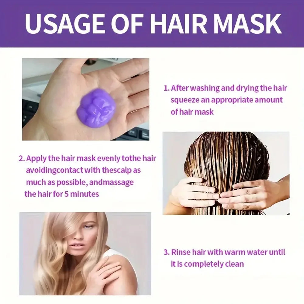 Purple Keratin Hair Mask &ndash; Nourishing Damage Repair