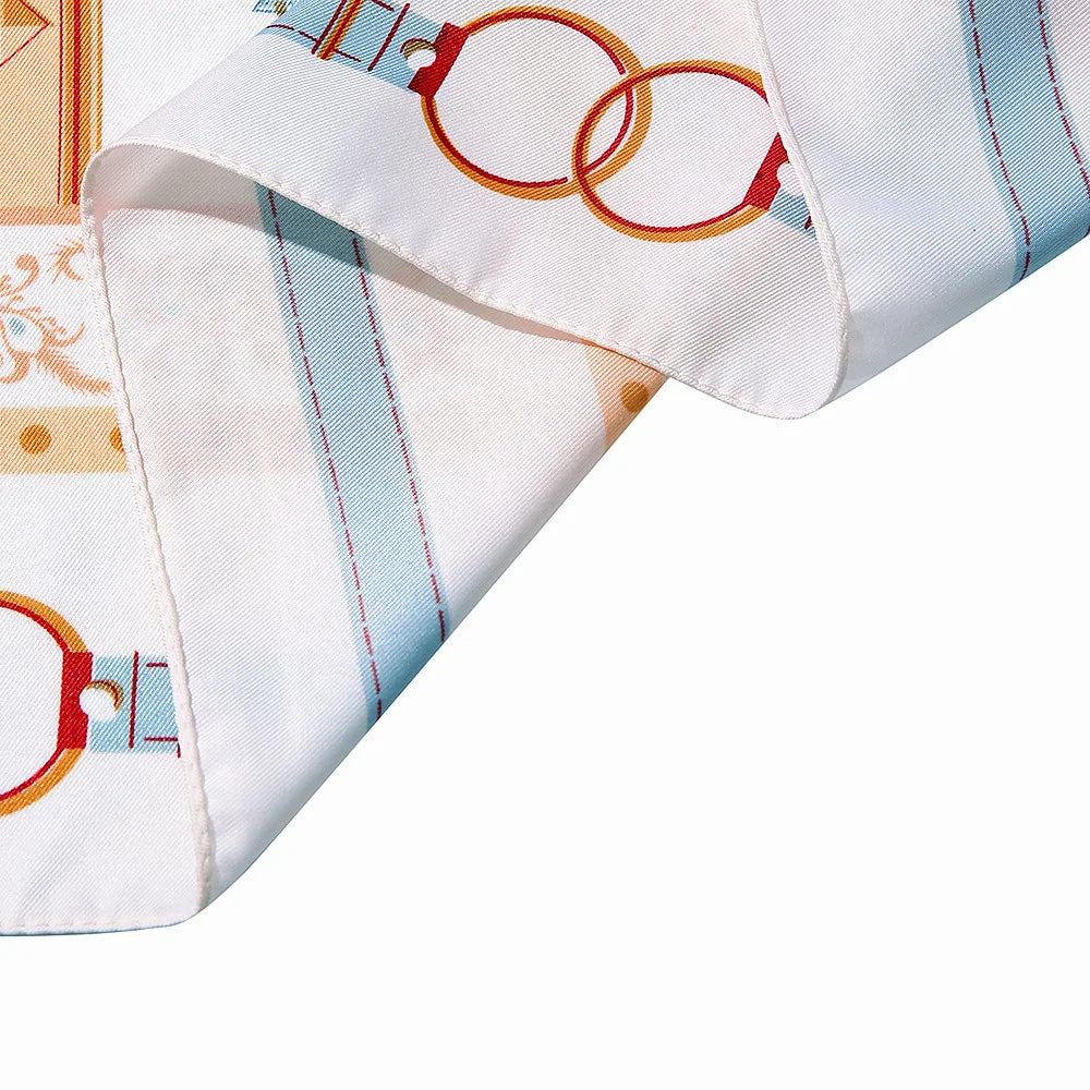 POBING Silk Scarf &ndash; Luxurious Back Garden Print