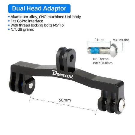 Cycle Stem Mount Lamp Holder GoPro Aluminum Bracket KMR04A (CNC)