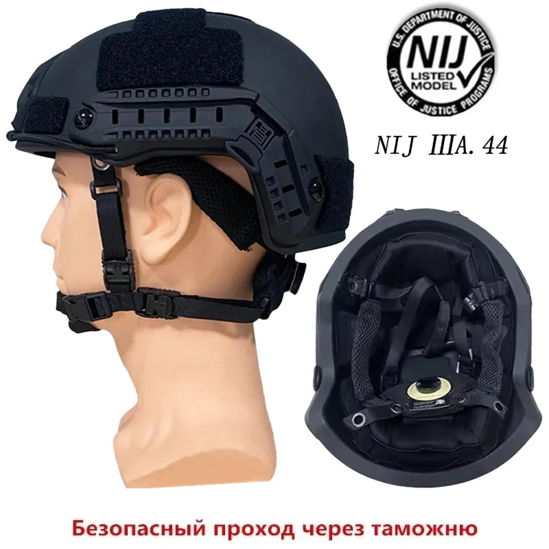 Ballistic ACH High Cut Tactical Helmet NIJ IIIA &ndash; NVG Mount