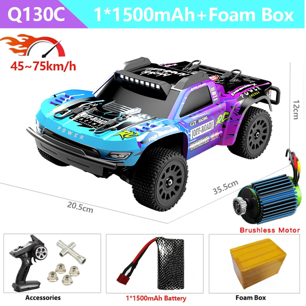 1/14 Q130 RC Car &ndash; 4WD Off Road Desert Racer 2.4G Fast Q130C Brushless