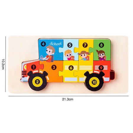 Wooden 3D Dinosaur Puzzle for Toddlers - Educational Jigsaw Toy for Early Learning and Color Sorting
