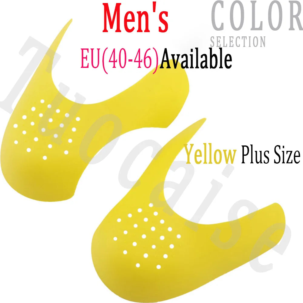 Toe Cap Support Shoe Stretcher Keeping Shoe Shiel Expander Shoe Crease Line Kit Guard Heal Protector Anti Prevent Bending Crack Yellow-L (EU40-46) / CHINA
