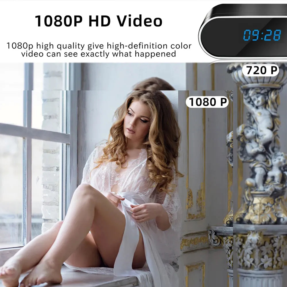 Mini Camera Clock 1080P &ndash; Wireless Wifi Control with Night Vision