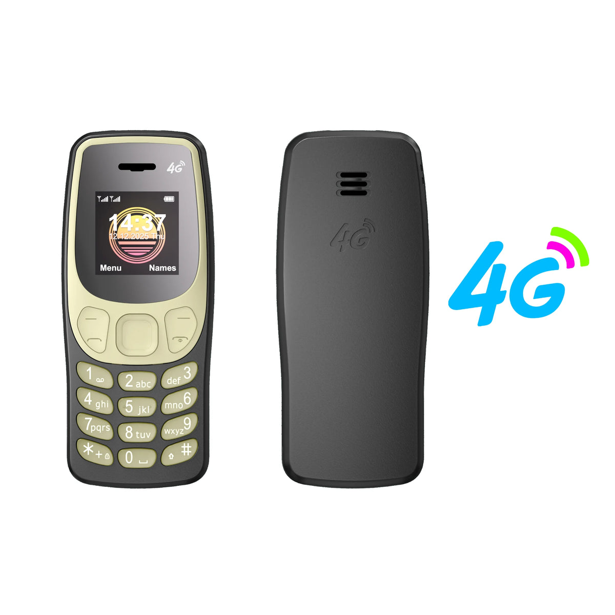 SERVO BM80 LTE 4G Mini Mobile Phone &ndash; Dual SIM Standby yellow