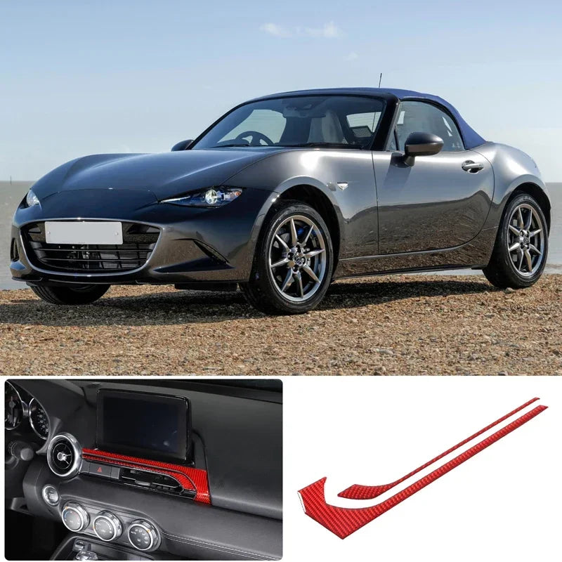 Moldura de Saída de Ar em Fibra de Carbono Macia para Mazda MX5 2016 2025