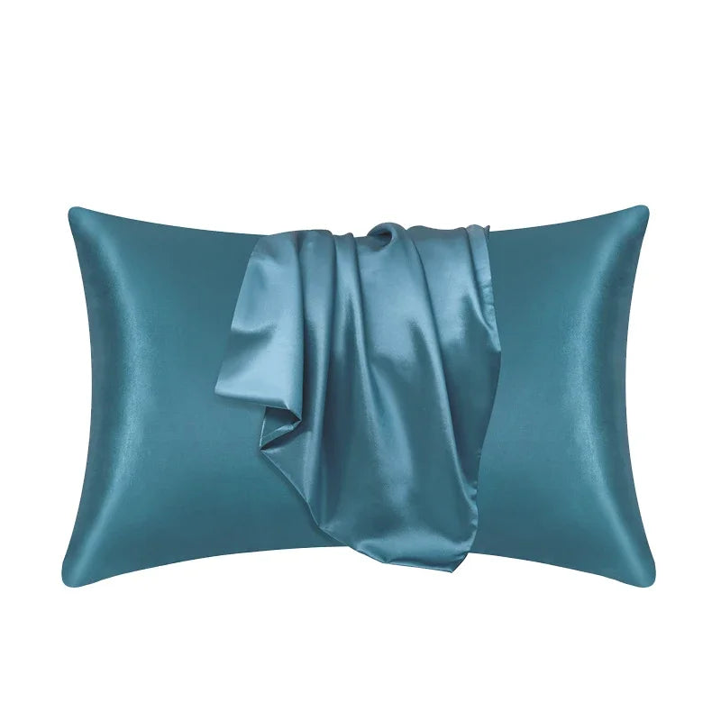100% Silk Pillowcase by NoEnName_Null &ndash; Promotes Healthier Hair and Skin Moonlight Blue / 51cmx76cm