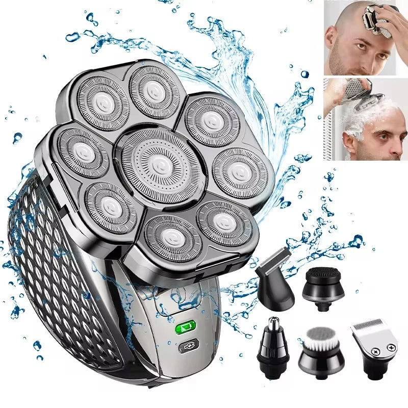 Men's 9-Blade Electric Shaver &amp; 6-in-1 Grooming Kit