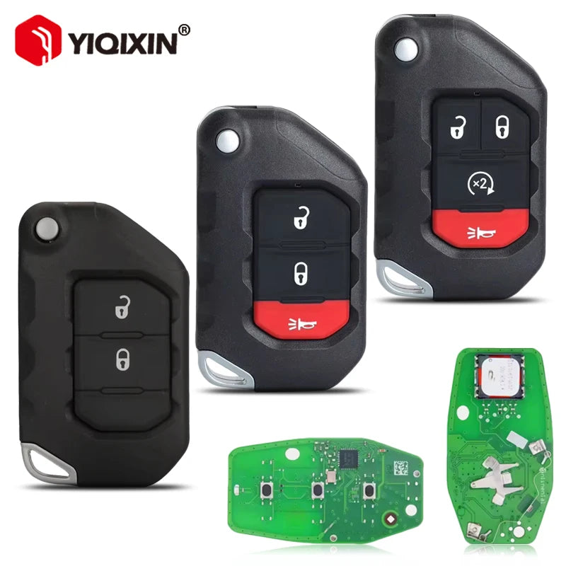 Cheie telecomandă pentru Jeep Wrangler JL Gladiator 433MHz pliabilă cu lamă netă 2018-2022