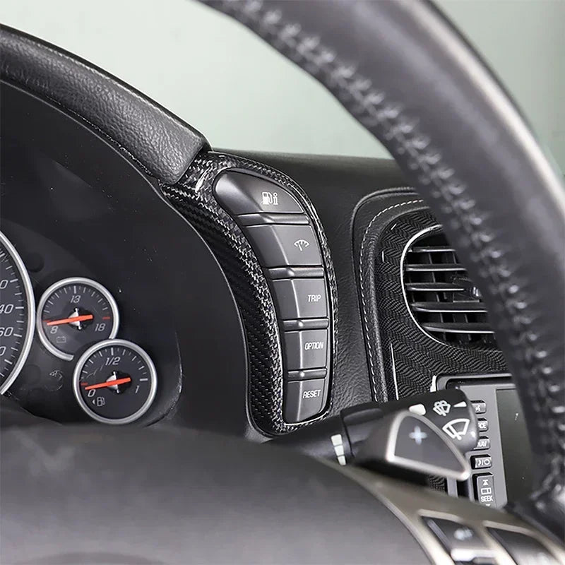 Rifinitura Pulsante Cruscotto in Fibra di Carbonio per Corvette C6 2005 2013