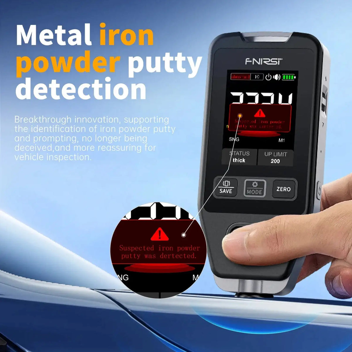 Fnirsi Ctg-20 Car Paint Thickness Gauge 0-1400um Coating