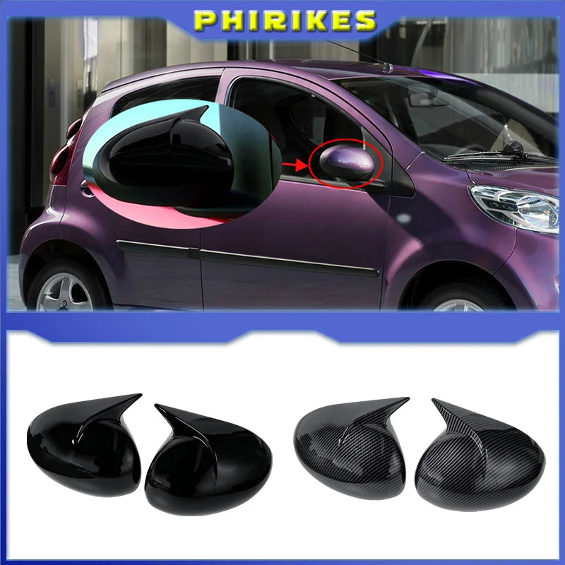 Side Mirror Cover Caps For Peugeot 107 Citroen C1 Toyota Aygo 2006-2014