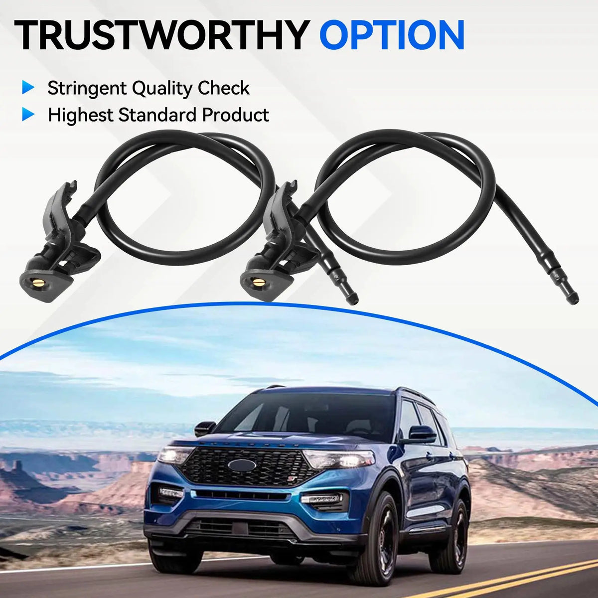 2PCS For Ford Explorer MK5 2011-2018 For Mustang 2010-2014 Windshield Wiper Washer Nozzle Sprayer Jet BB5Z-17603-A AR3Z-17603-A by InterCyprus Trading Ltd