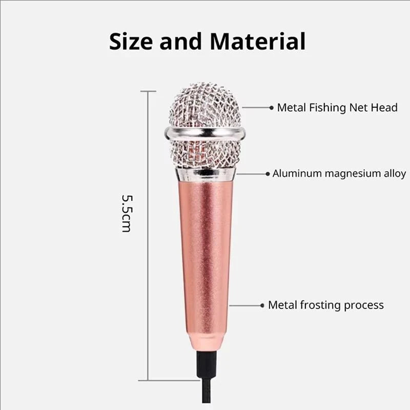 Portable Mini Microphone for Smartphones and PCs