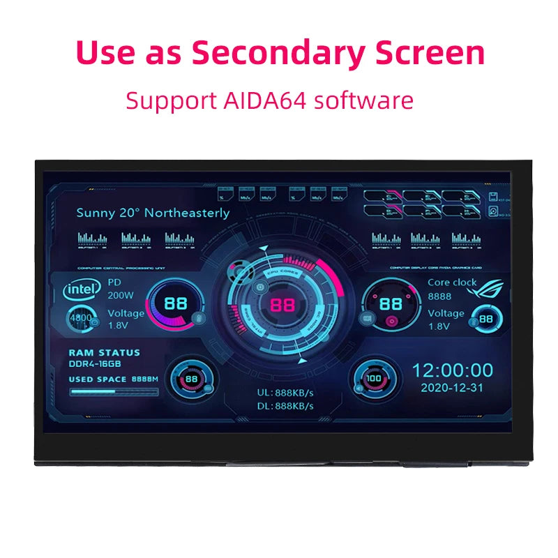 7 Inch Portable IPS LCD Touch Screen Monitor for Raspberry Pi &amp; PC