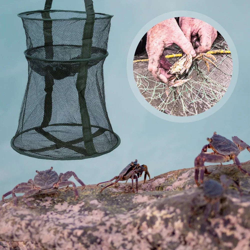 Foldable Fishing Nets - Durable, Lightweight &amp; Portable for Fish &amp; Shrimp