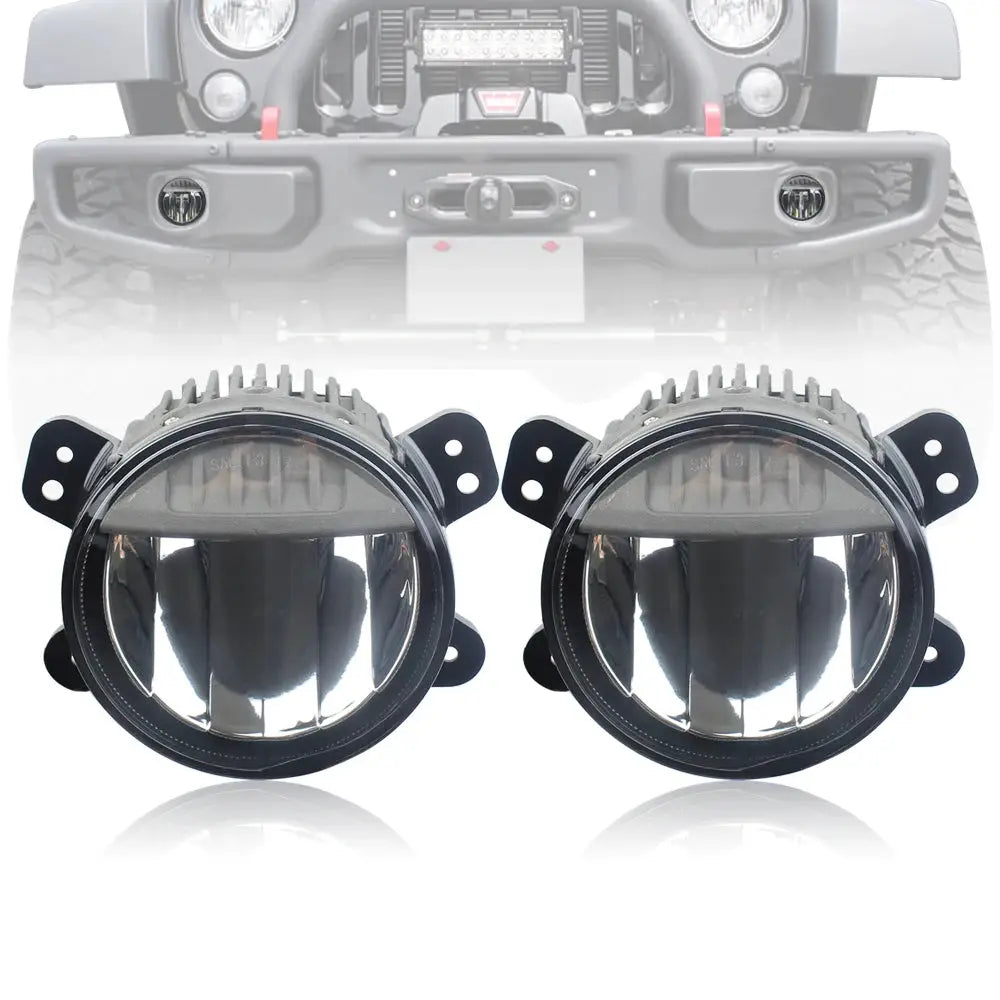 4 Inch LED Fog Lights Bumper Lamps for Jeep JL/Gladiator 2018-2025 by InterCyprus Trading Ltd