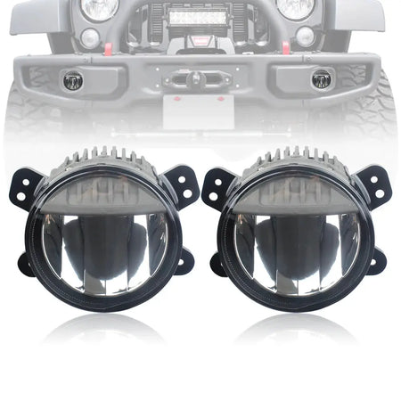 4 Inch LED Fog Lights Bumper Lamps for Jeep JL/Gladiator 2018-2025 by InterCyprus Trading Ltd