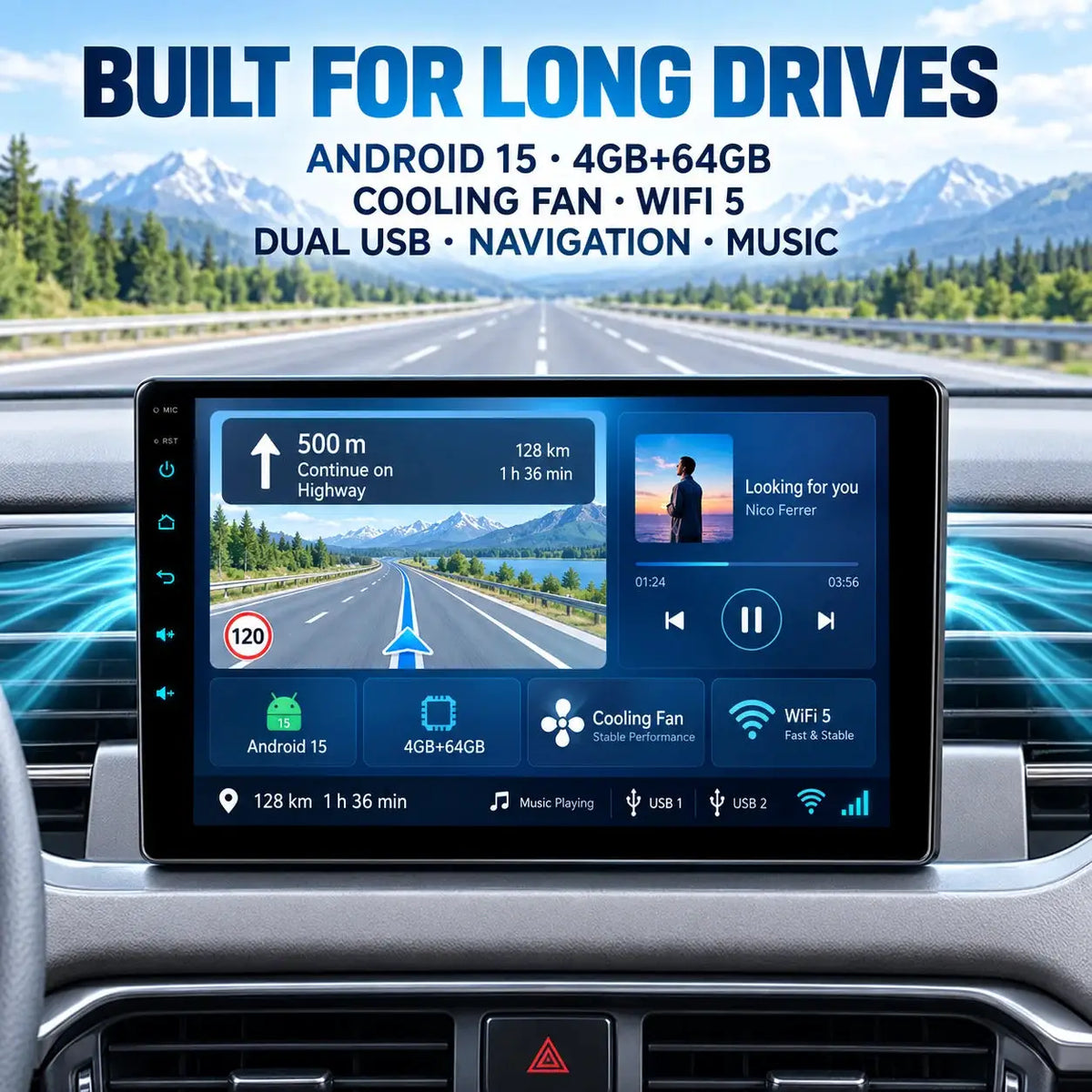 2Din Android 15 CarPlay Radio For Citroen Berlingo 2 B9 Peugeot Partner by InterCyprus Trading Ltd