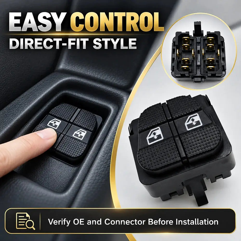 Power Window Switch 12 Pin 1H0959855 For VW Golf Mk3 Vento Jetta LHD by InterCyprus Trading Ltd