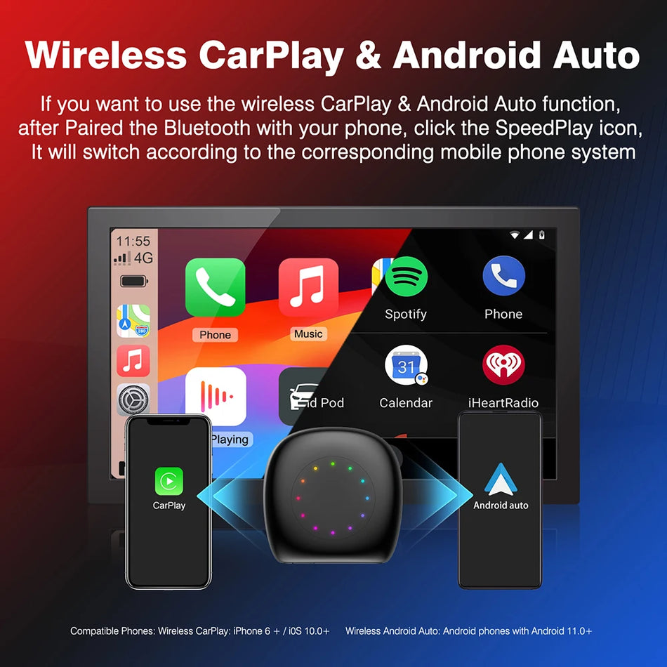 MG ZS EV Android 13 CarPlay Skrzynka LED z przewodowym CarPlay, 4G LTE GPS