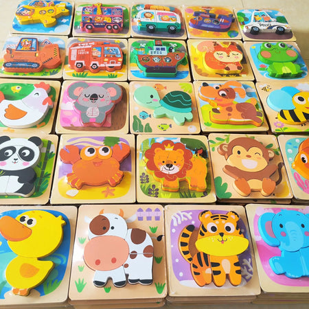 3D Wooden Puzzles Hand Grab Boards &ndash; Educational Puzzle Fun