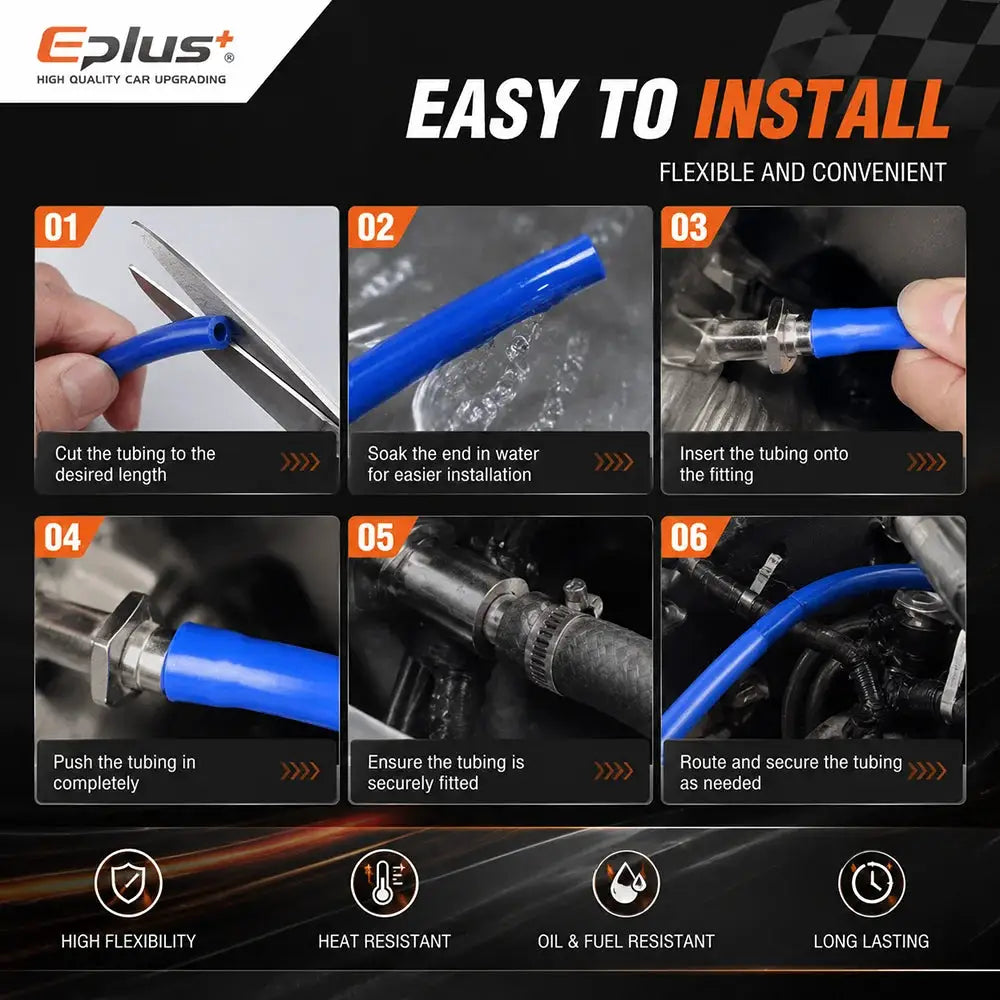 Universal Blue Silicone Vacuum Hose ID 3-12mm High Temp Flame Retardant Car Motorcycle Engine Air Tube by InterCyprus Trading Ltd