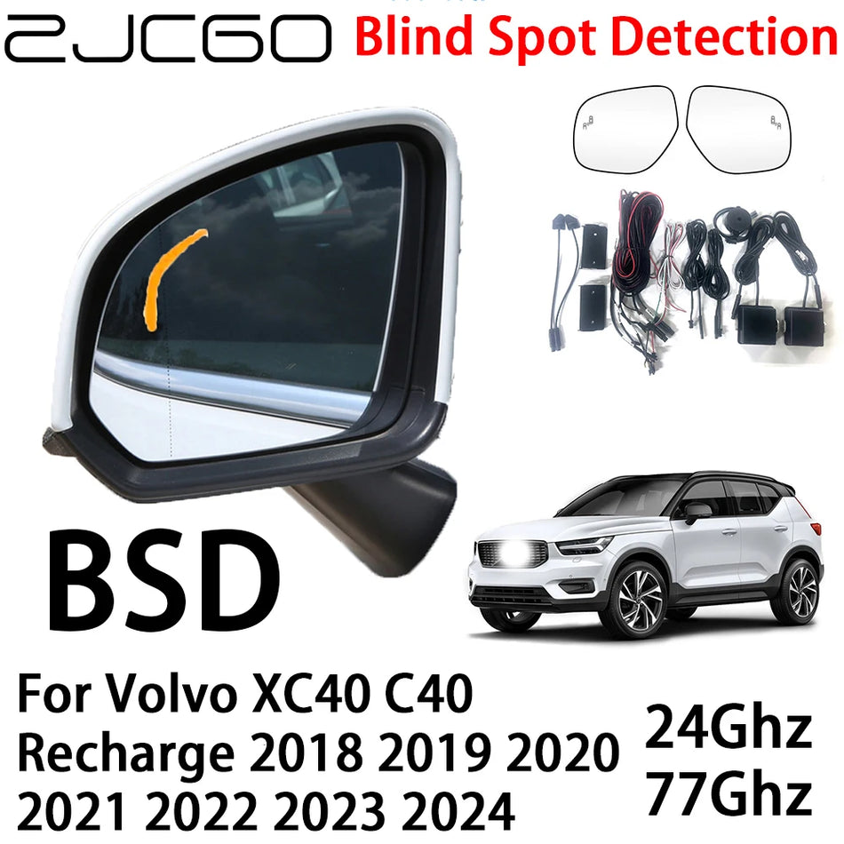 Kör Nokta Tespiti ve İki mmWave Radar Ünitesi ile Volvo XC40 ve C40 Recharge için Radar Uyarı Sistemi