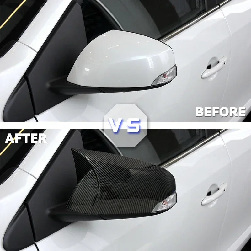 Bat Style ABS peeglikatted läikiv must Renault Fluence jaoks