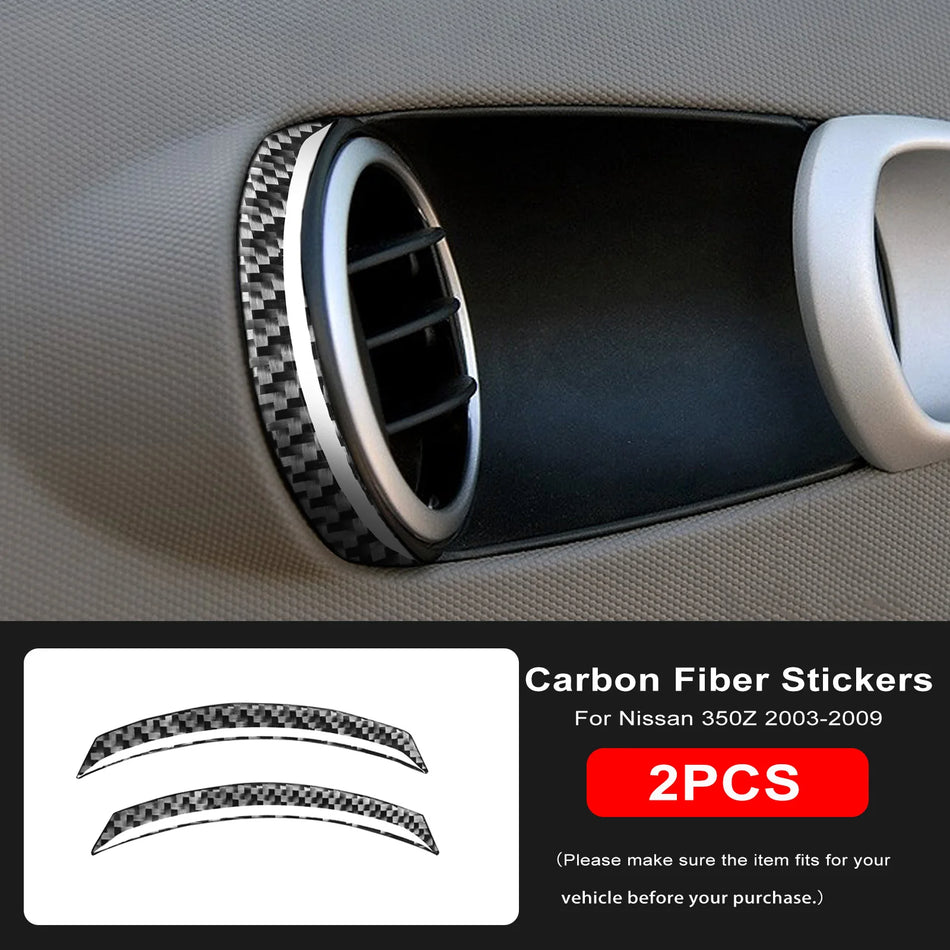 Rivestimento per presa d'aria condizionata in morbido fibra di carbonio per Nissan 350Z 2003-2009