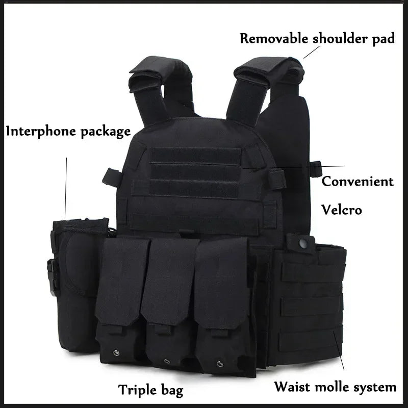 6094 Military Tactical Vest &ndash; Rugged Plate Carrier Design