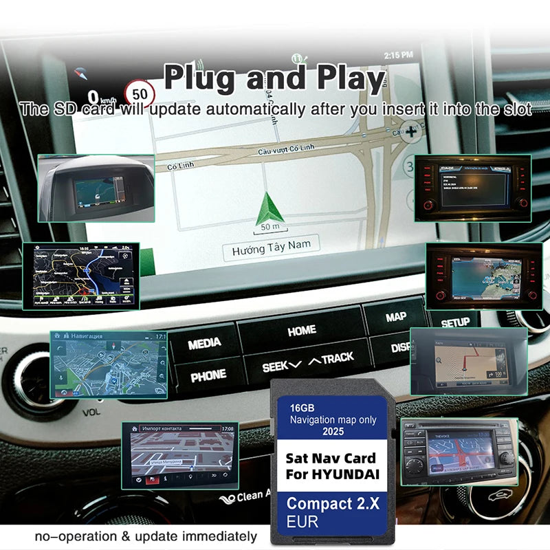 Hyundai GEN2 16GB GPS SD Card UK EU 2025 Map &ndash; Fast Maps