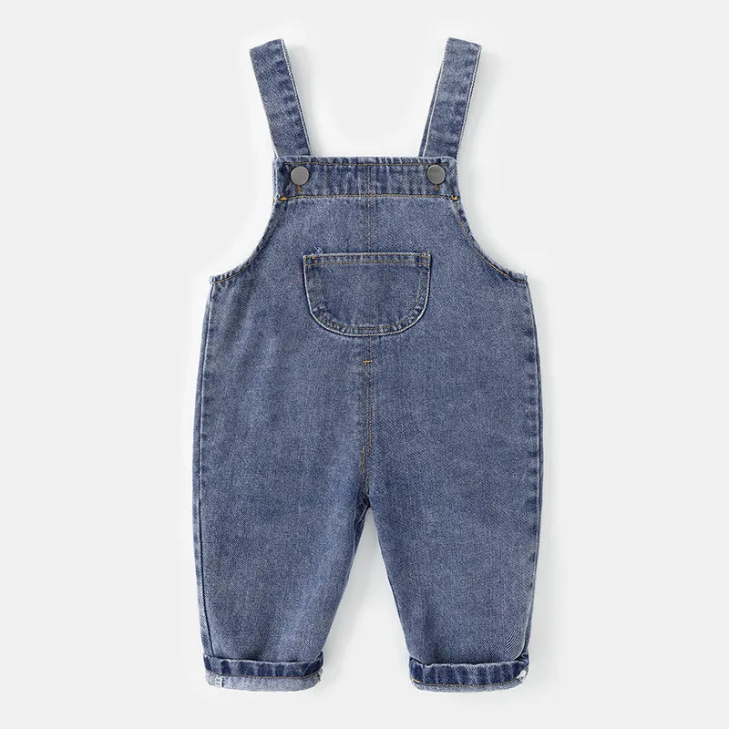 MILANCEL Unisex Denim Overalls for Toddlers