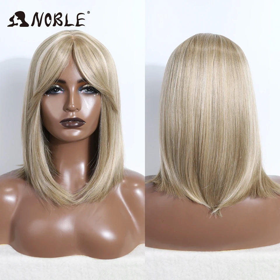 Noble Bob Wig - Silky Straight 16 Inch Synthetic Wig with Bangs for Cosplay and Daily Wear PN16A-613F / CHINA / 16inches