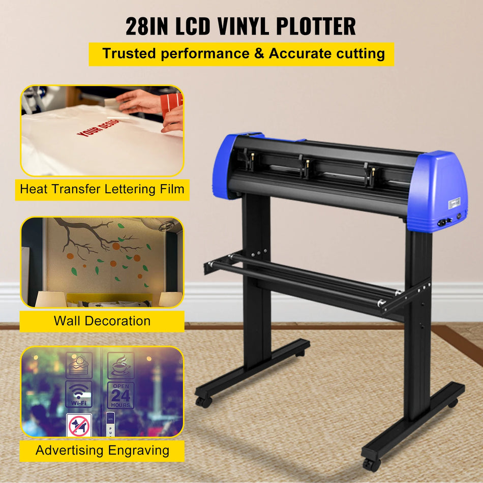 Cutter din vinil de 34 inch cu suport de podea și kit de plotter