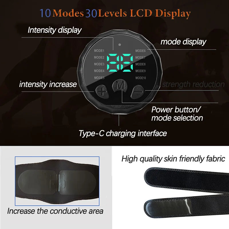 Brangdy Smart Muscle Toner EMS Abdominal &amp; Arm Stimulator Belt