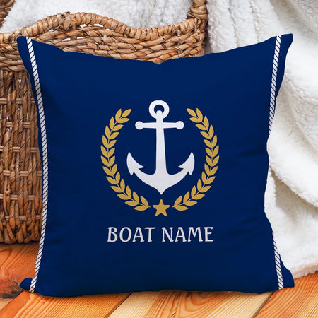 Personalised Nautical Anchor Pillow Covers for Home and Yacht Decor LK240728000079 / 35X35CM