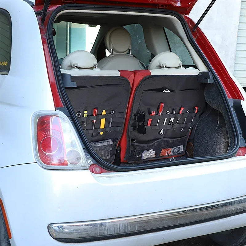 2 τεμ. Οργανωτής αποθήκευσης πίσω πορτ-μπαγκάζ από ύφασμα Oxford για Fiat 500